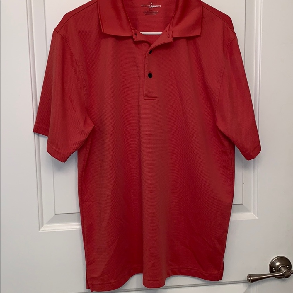 Men’s coral GrandSlam large golf polo